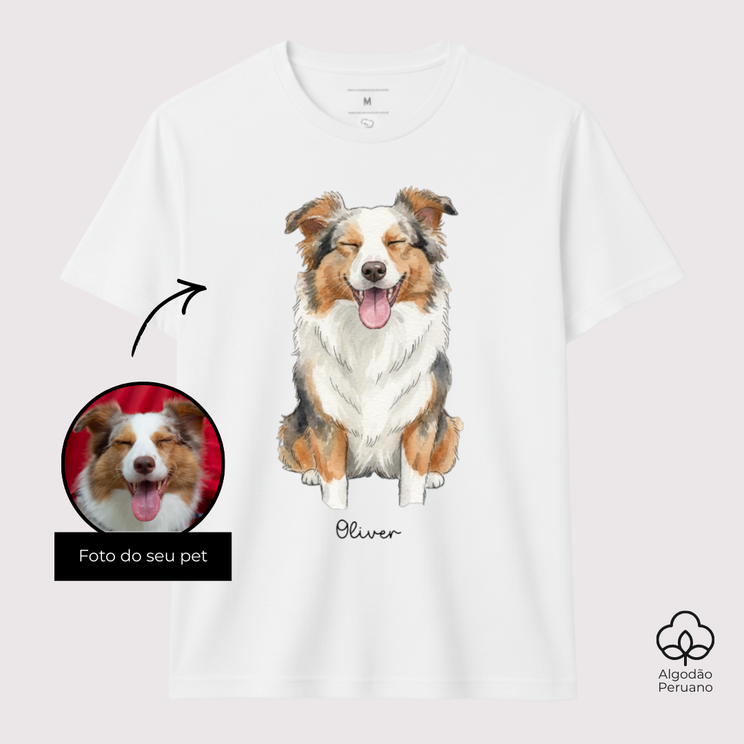 Aquarela do Meu Pet - Algodão Peruano