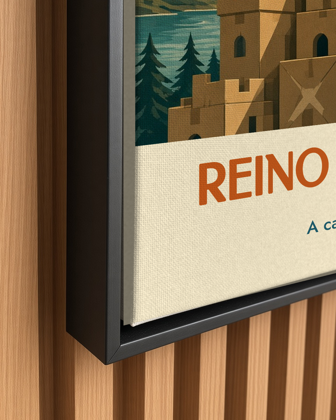 Quadro personalizado Lugares do meu Gato – Reino de Papelão em canvas (tela sem vidro) – mockup 1