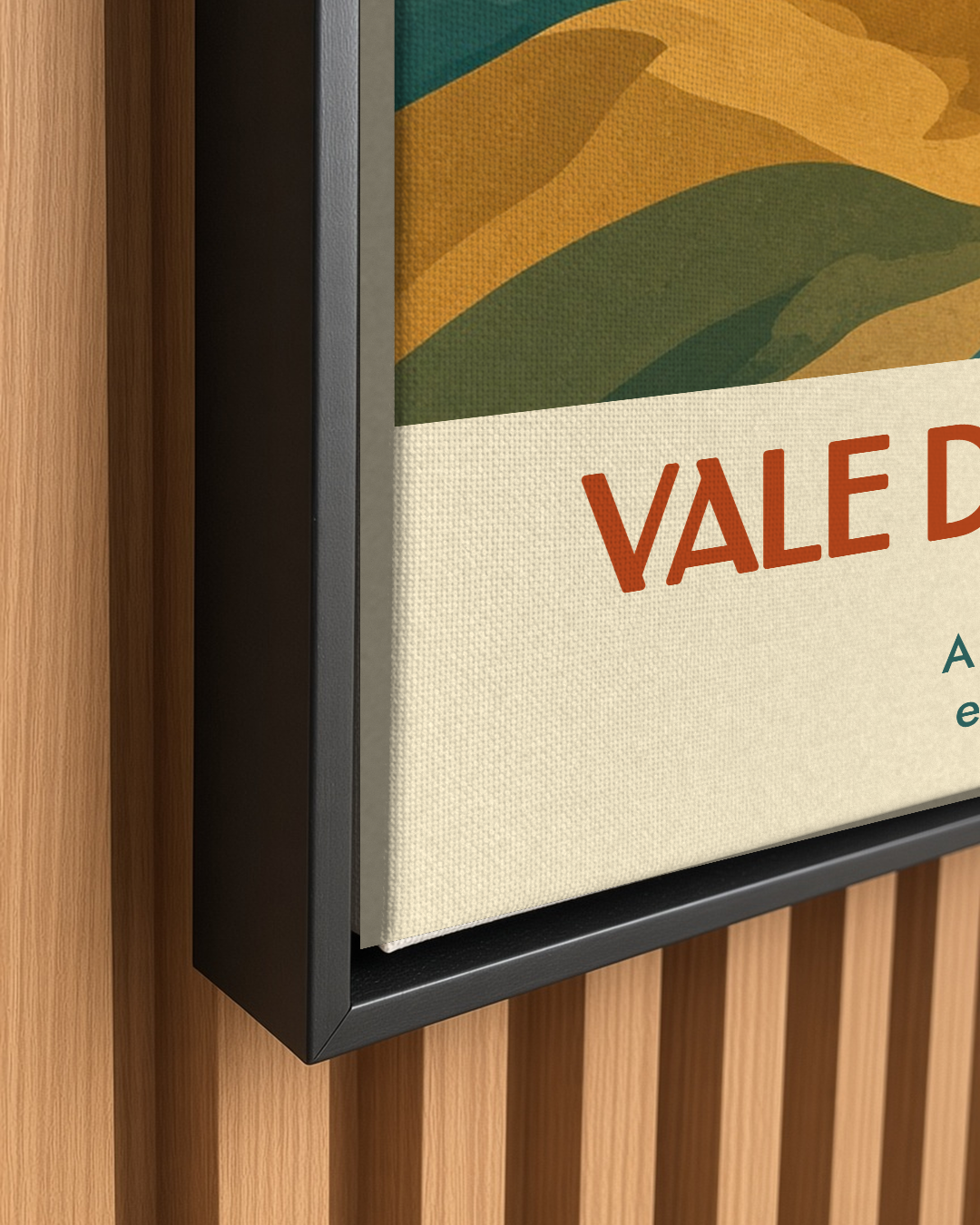 Quadro personalizado Lugares do meu Gato – Vale do Cochilo em canvas (tela sem vidro) – mockup 1