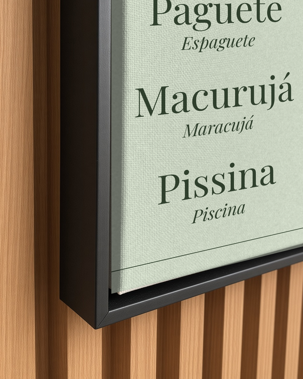 Quadro personalizado O Melhor Vocabulário em canvas (tela sem vidro) – mockup 1