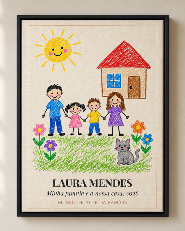 Quadro Desenho do Meu Filho personalizado com canvas – mockup 1 | Aphago