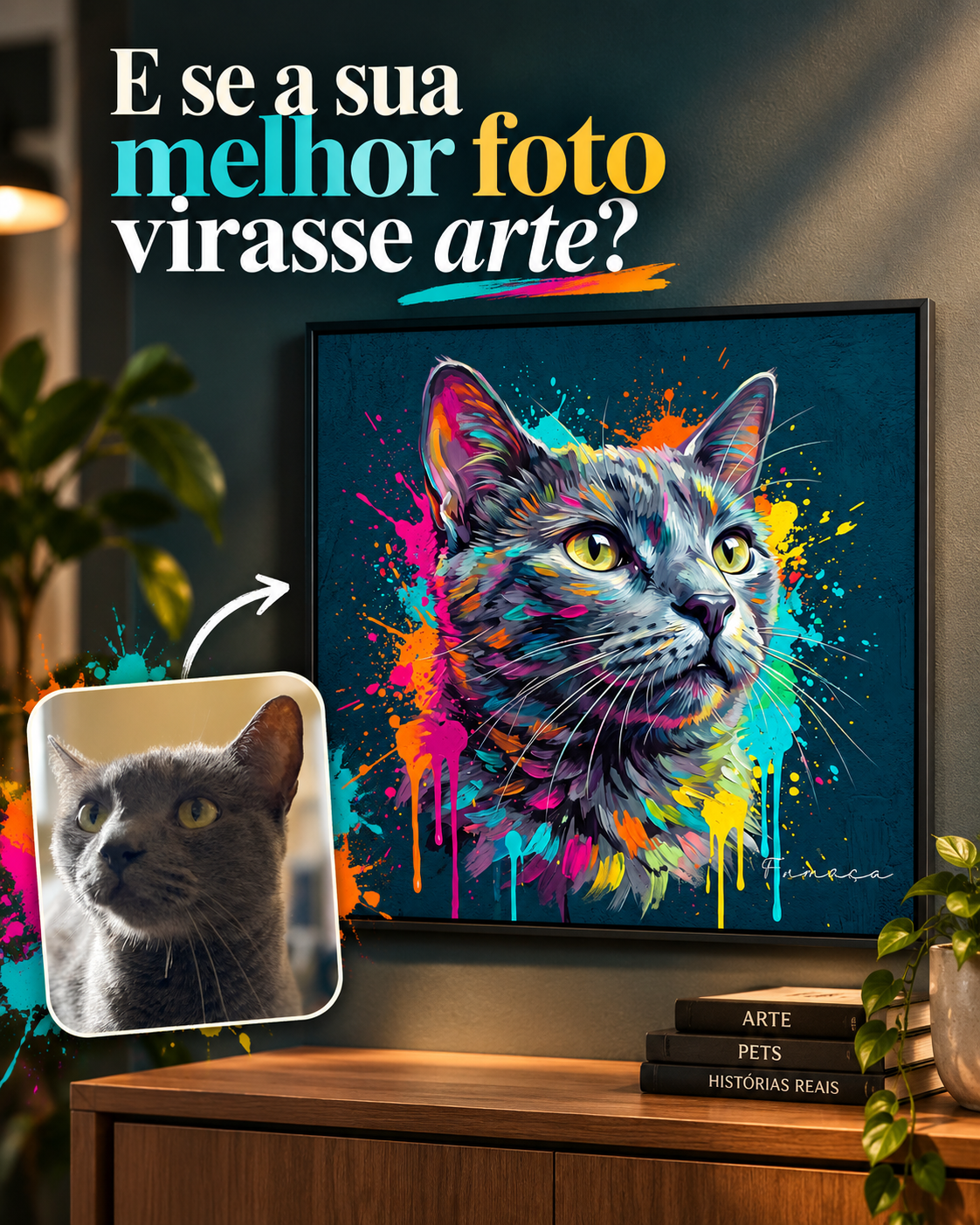 Obra de Arte Amor em Cores