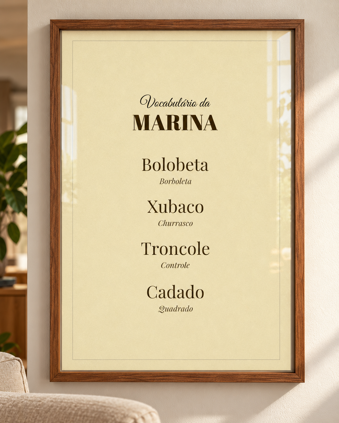 Quadro O Melhor Vocabulário – Personalizado