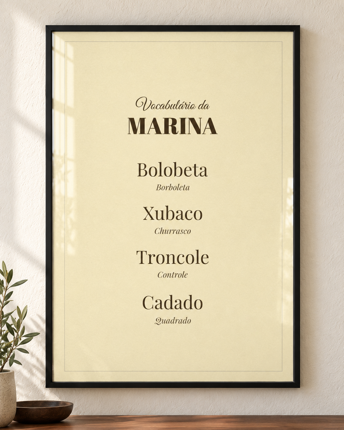 Quadro O Melhor Vocabulário – Personalizado