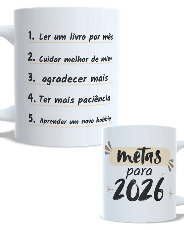 Caneca Metas 2026