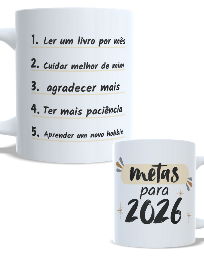 Caneca Metas 2026