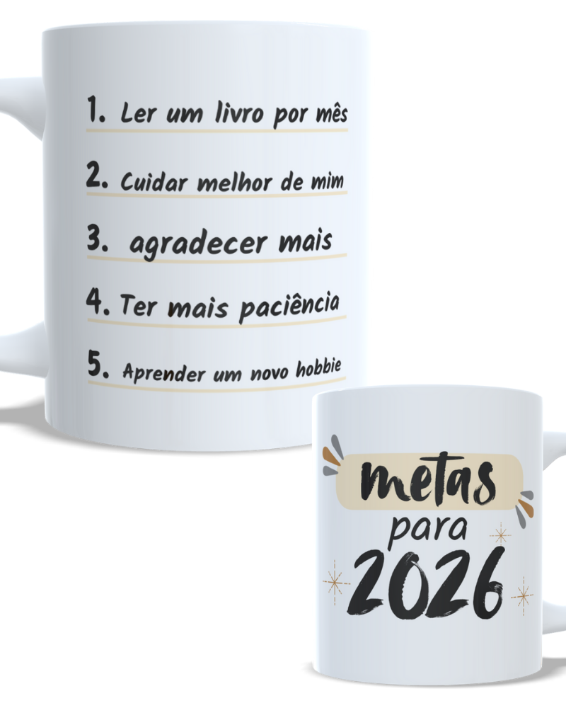 Caneca Metas 2026