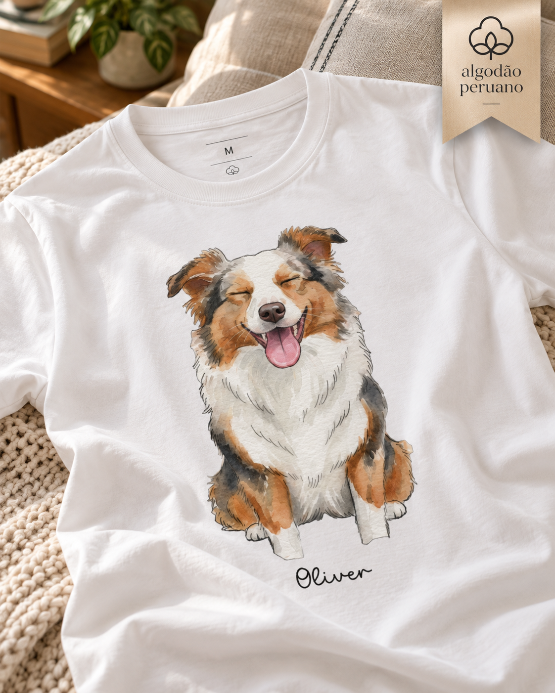 Aquarela do Meu Pet - Algodão Peruano