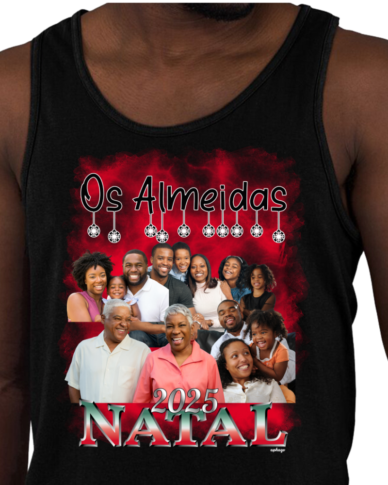 Minha Família Natalina Bootleg - Cropped e Regata