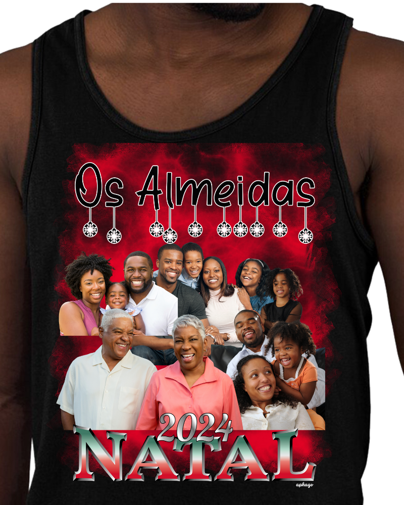 Minha Família Natalina Bootleg - Cropped e Regata