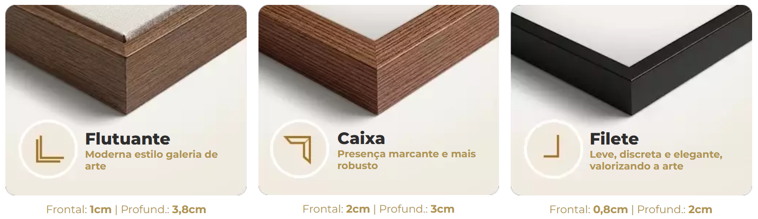 Molduras Flutuante, Caixa e Filete