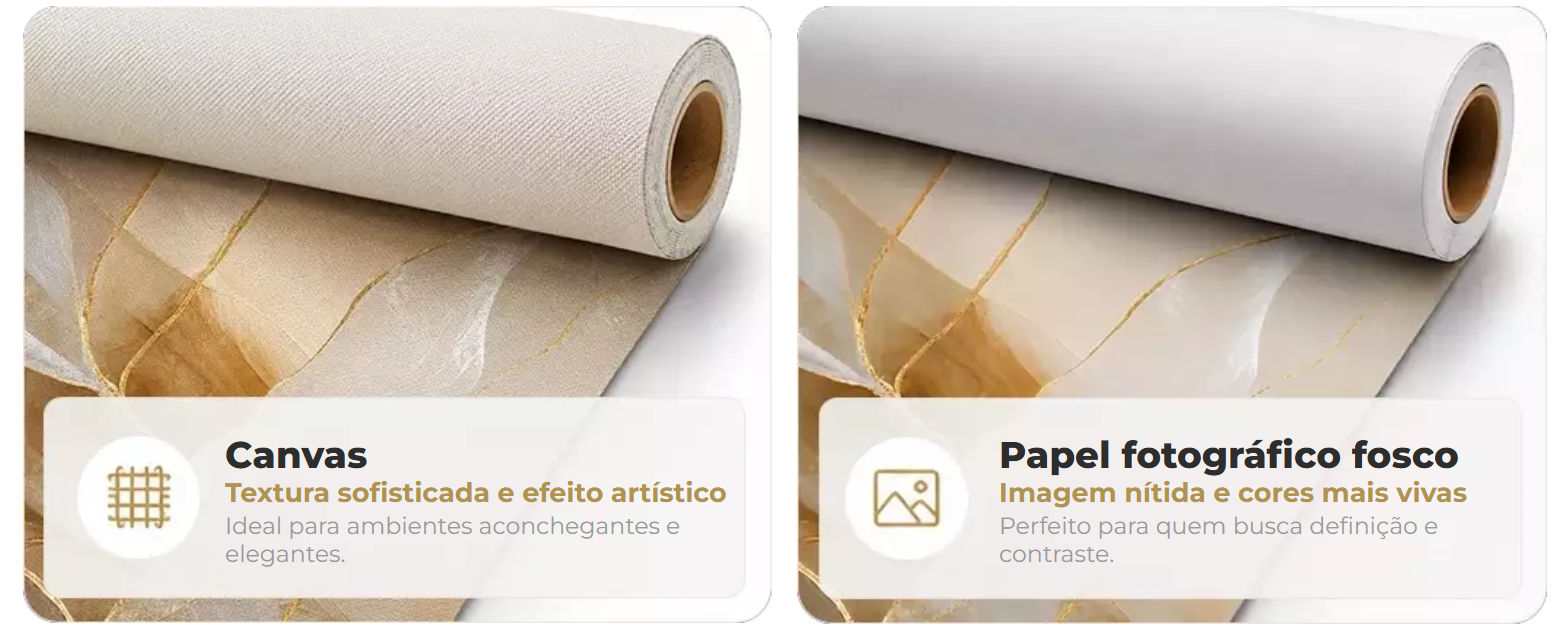 Canvas e Papel fotográfico fosco