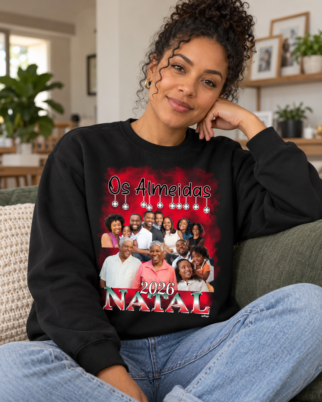Minha Família Natalina Bootleg - Moletom
