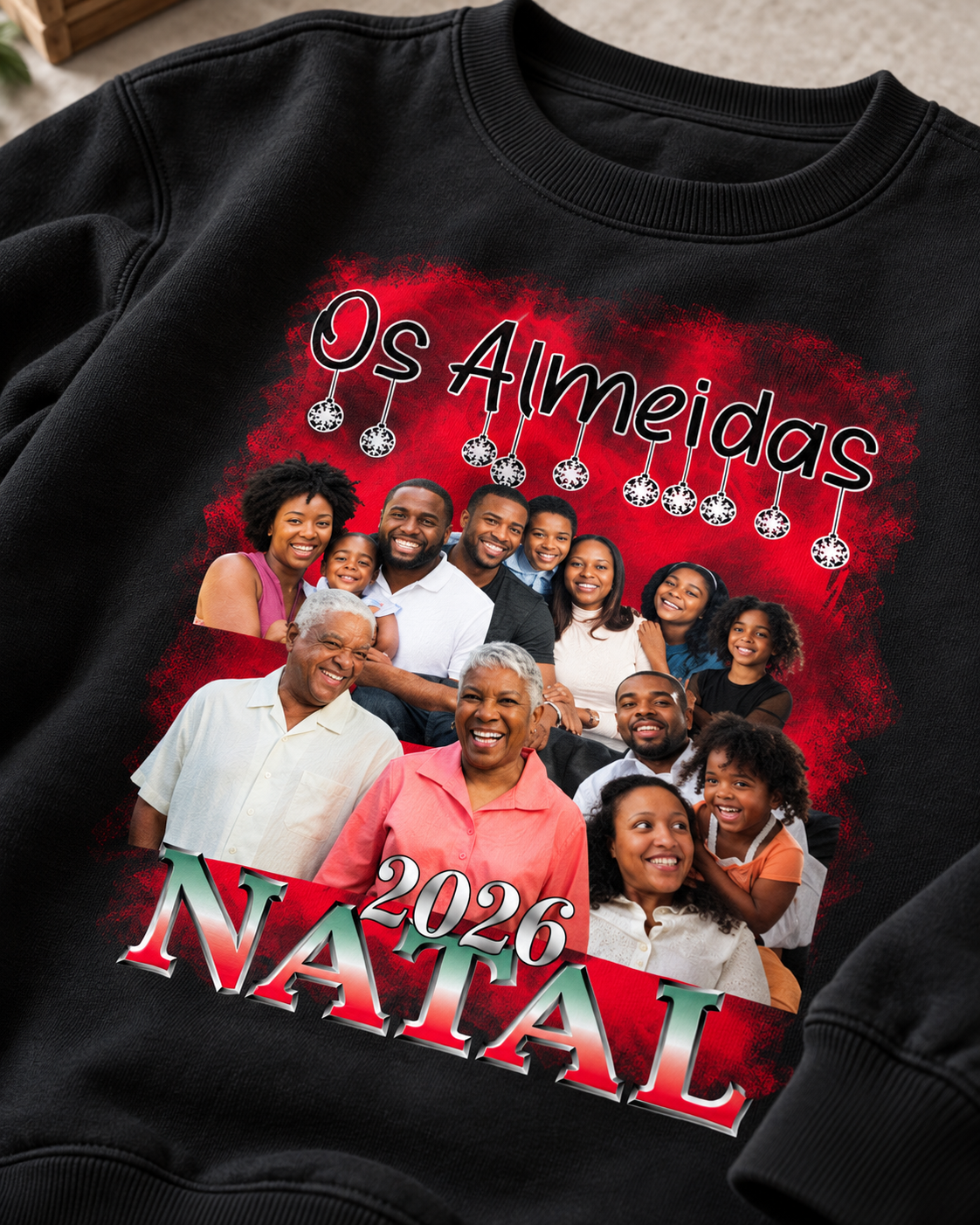 Minha Família Natalina Bootleg - Moletom