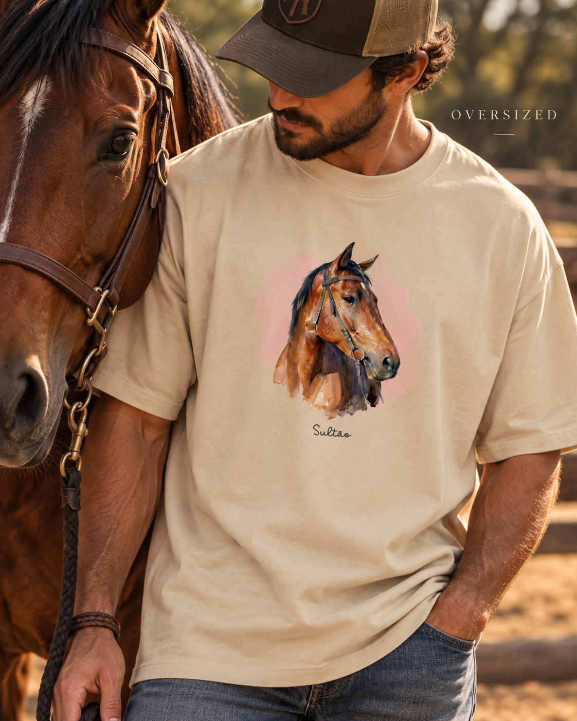 Horse Aquarela - Behorse - Oversized