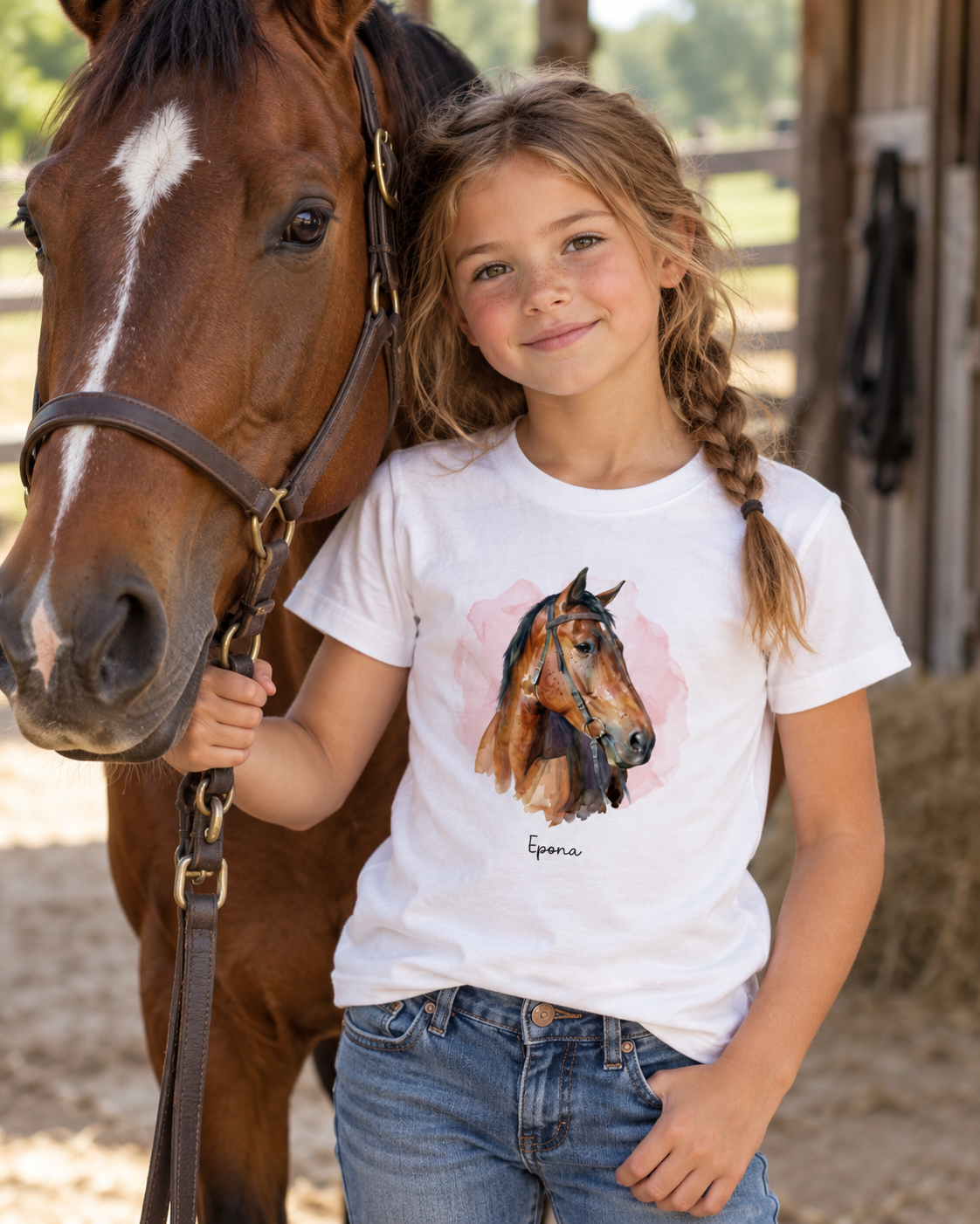 Horse Aquarela - Behorse - Camiseta infantil