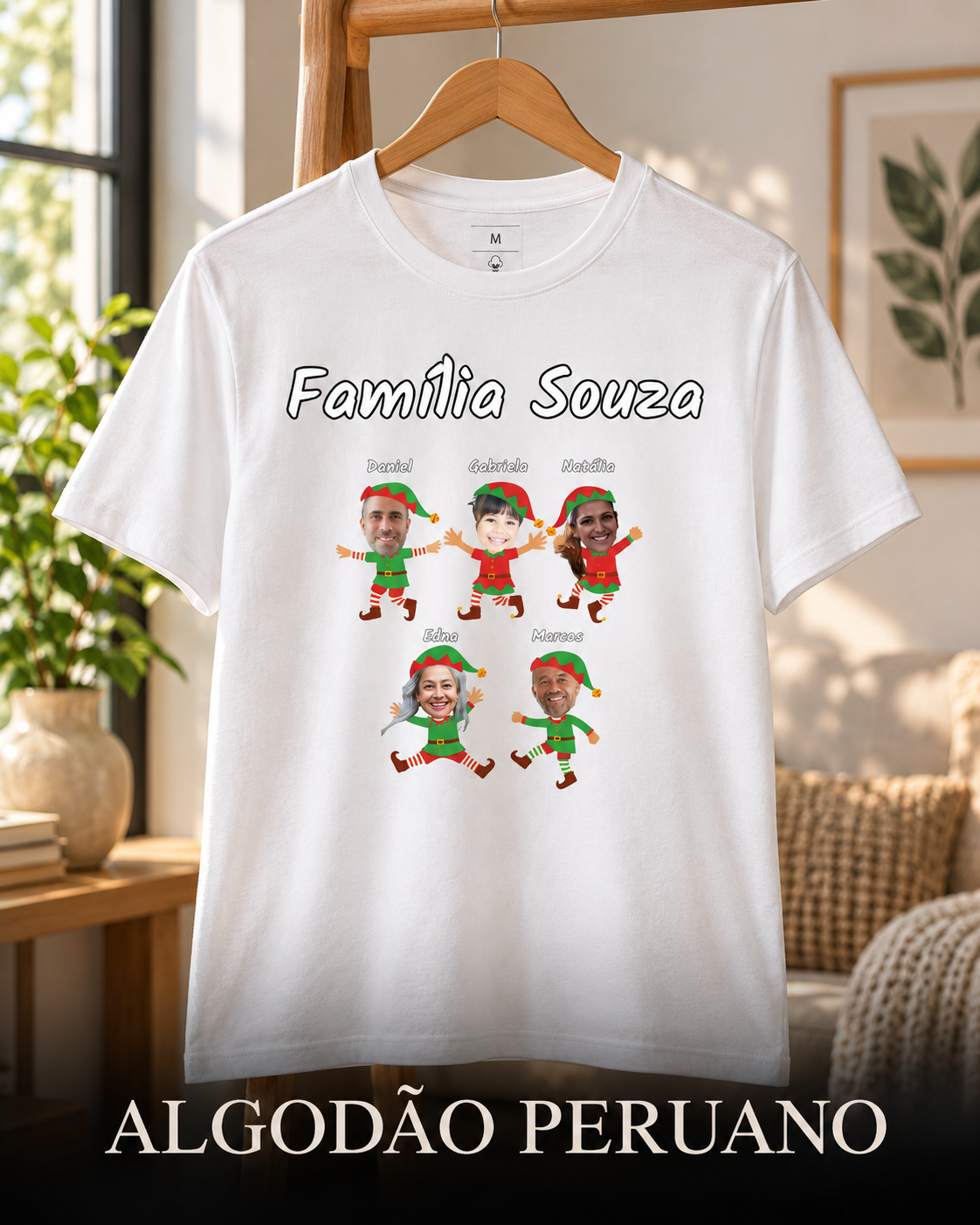 Natal Com Quem Mais Importa - Algodão Peruano