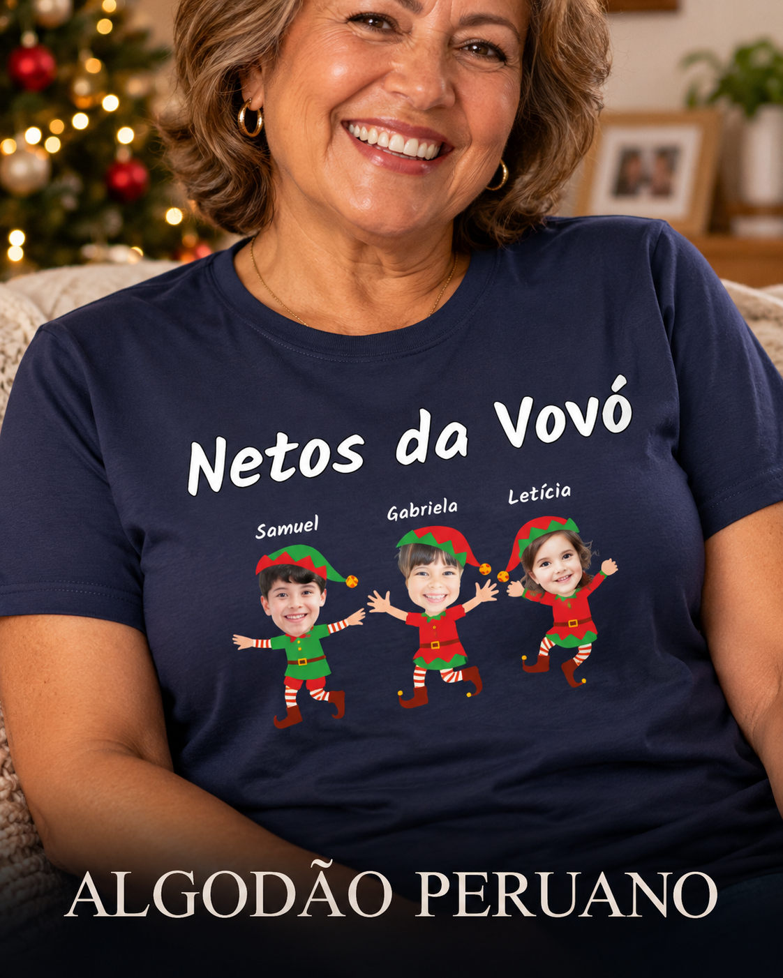 Natal Com Quem Mais Importa - Algodão Peruano