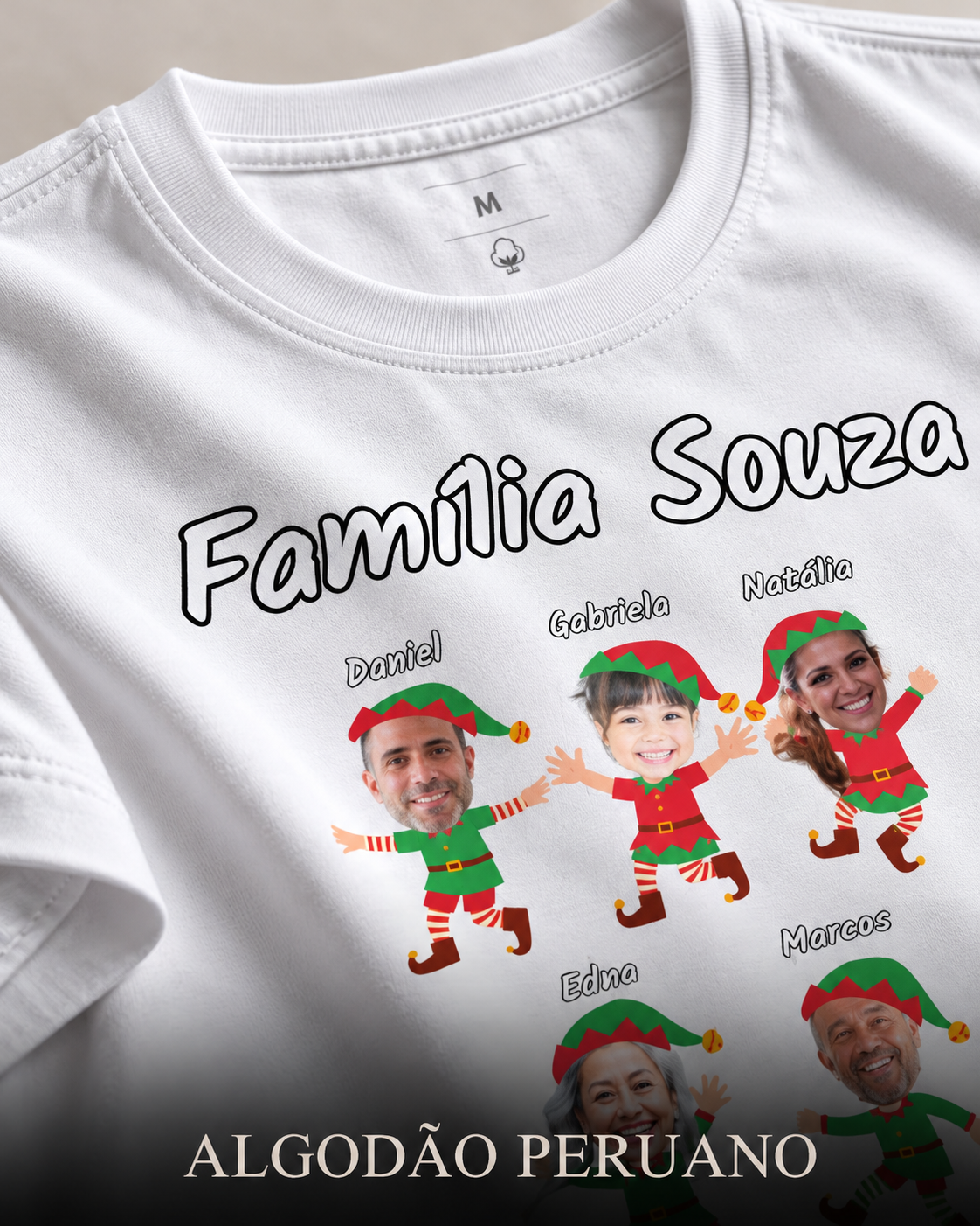 Natal Com Quem Mais Importa - Algodão Peruano