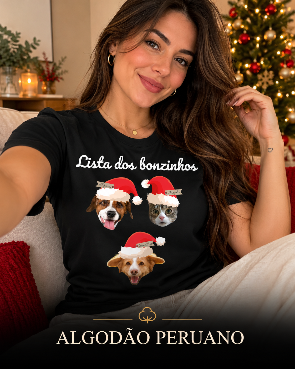 Meu Pet de Natal - Algodão Peruano