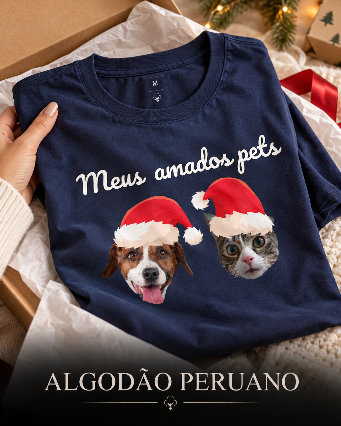 Meu Pet de Natal - Algodão Peruano