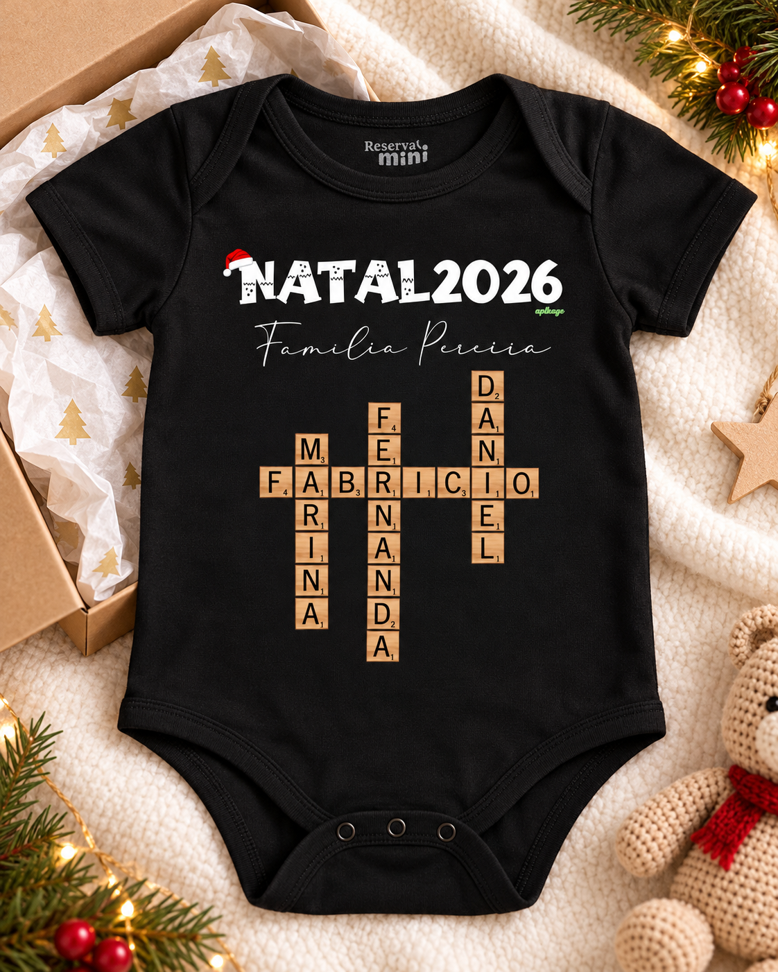 Palavras Cruzadas de Natal - Body e Mini