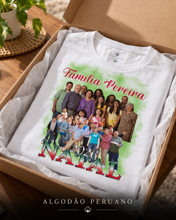 Minha Família Natalina Bootleg - Algodão Peruano