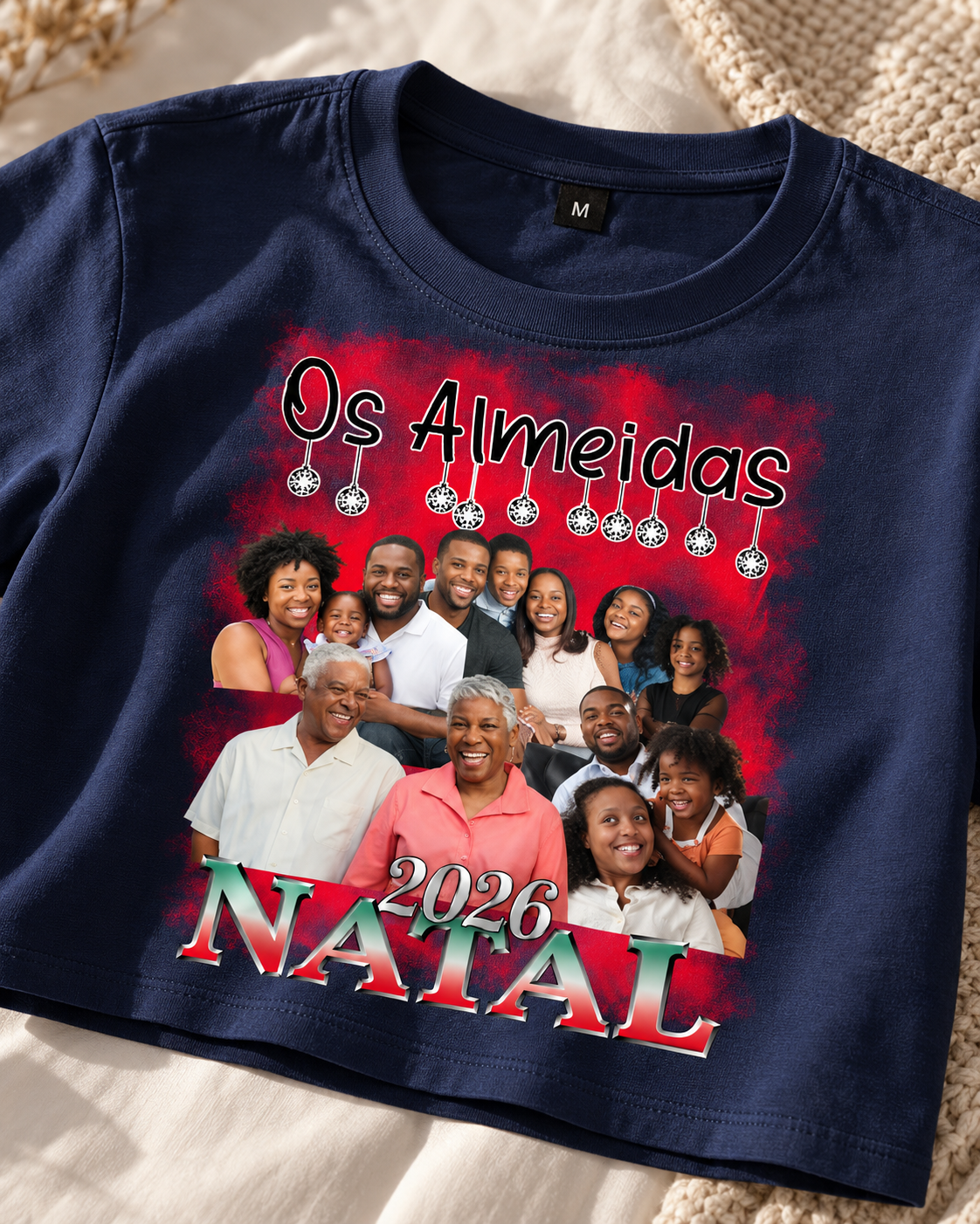 Minha Família Natalina Bootleg - Cropped e Regata