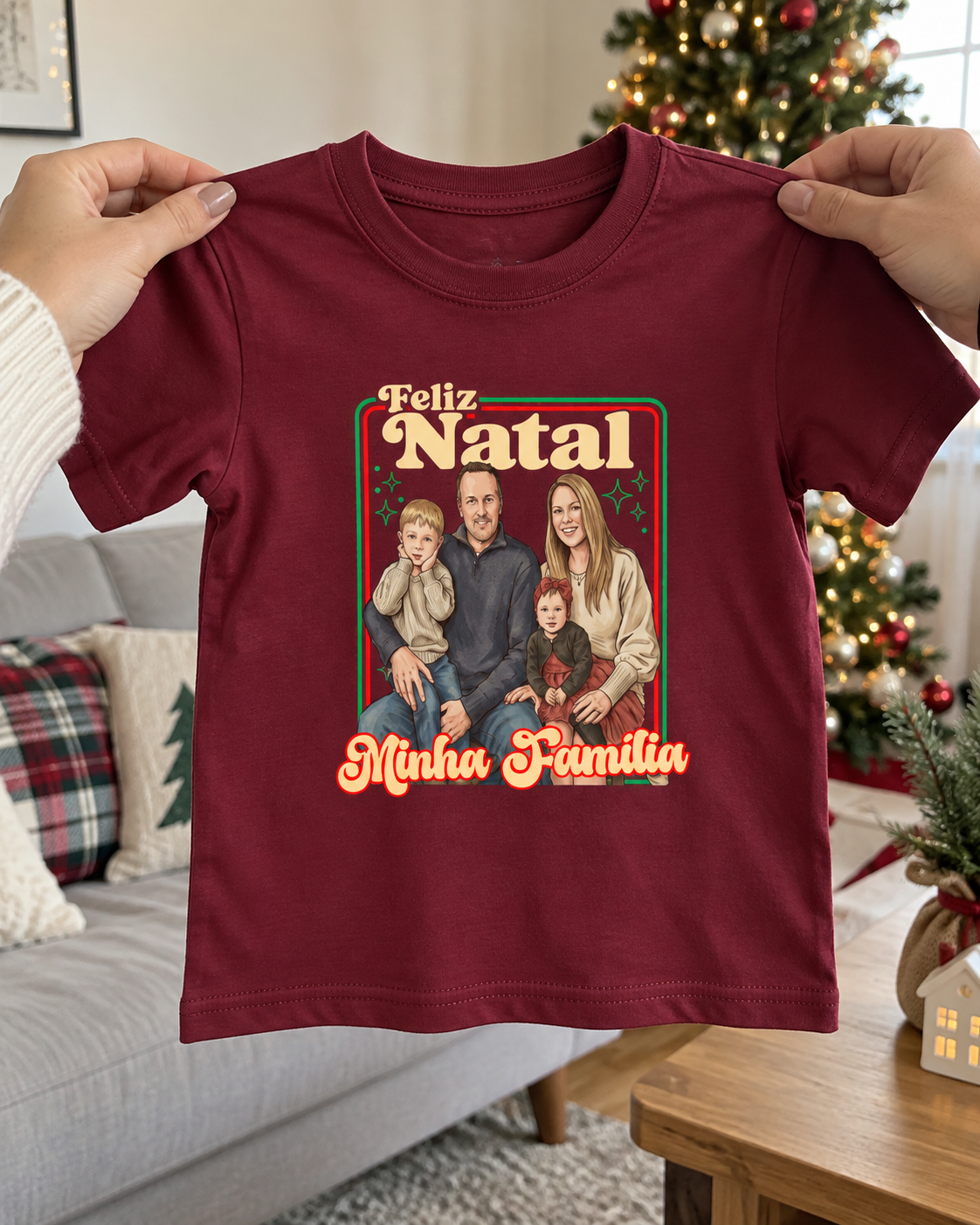Natal Retro em Família - Camiseta infantil