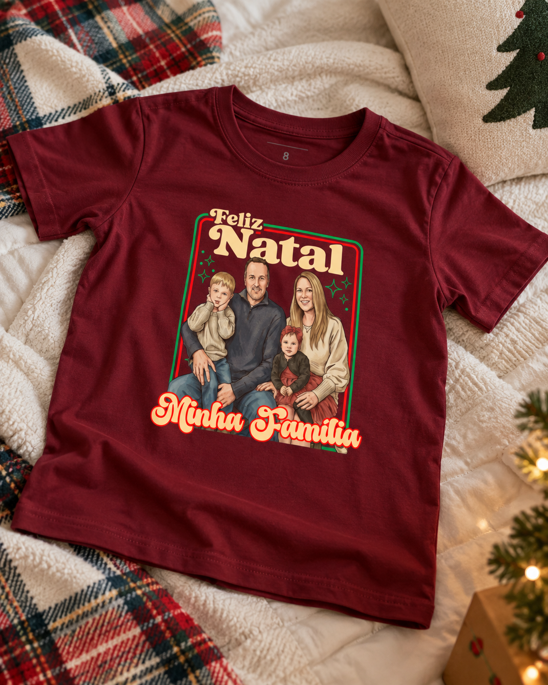 Natal Retro em Família - Camiseta infantil