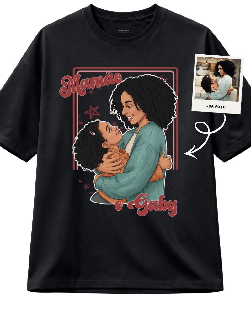 Mamãe amor ilustrado - Oversized