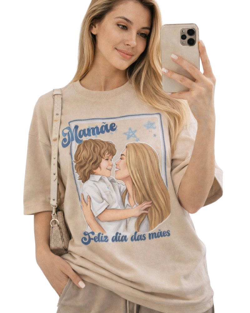 Mamãe amor ilustrado - Oversized