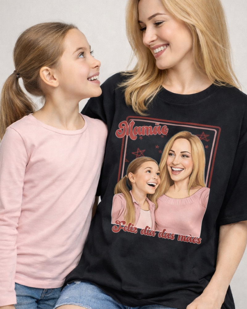Mamãe amor ilustrado - Oversized