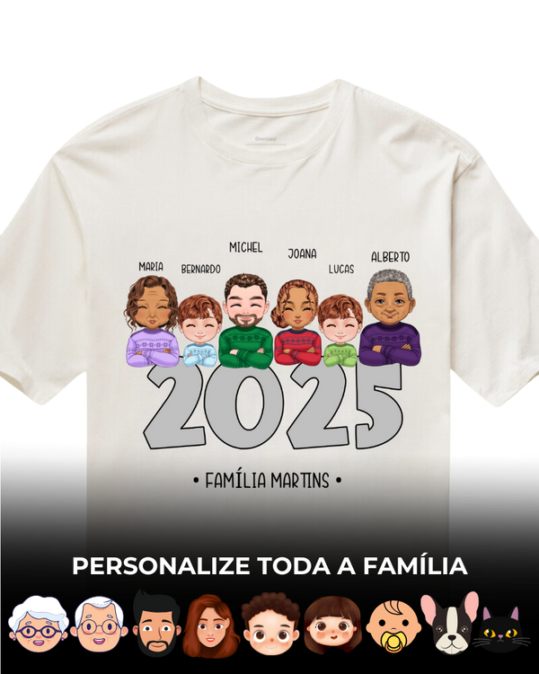 Minha Família no Ano Novo (3-6 Pessoas) - Oversized