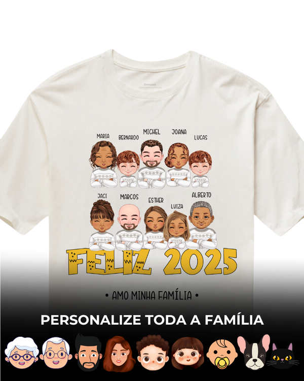 Minha Família no Ano Novo (7-10 Pessoas) - Oversized