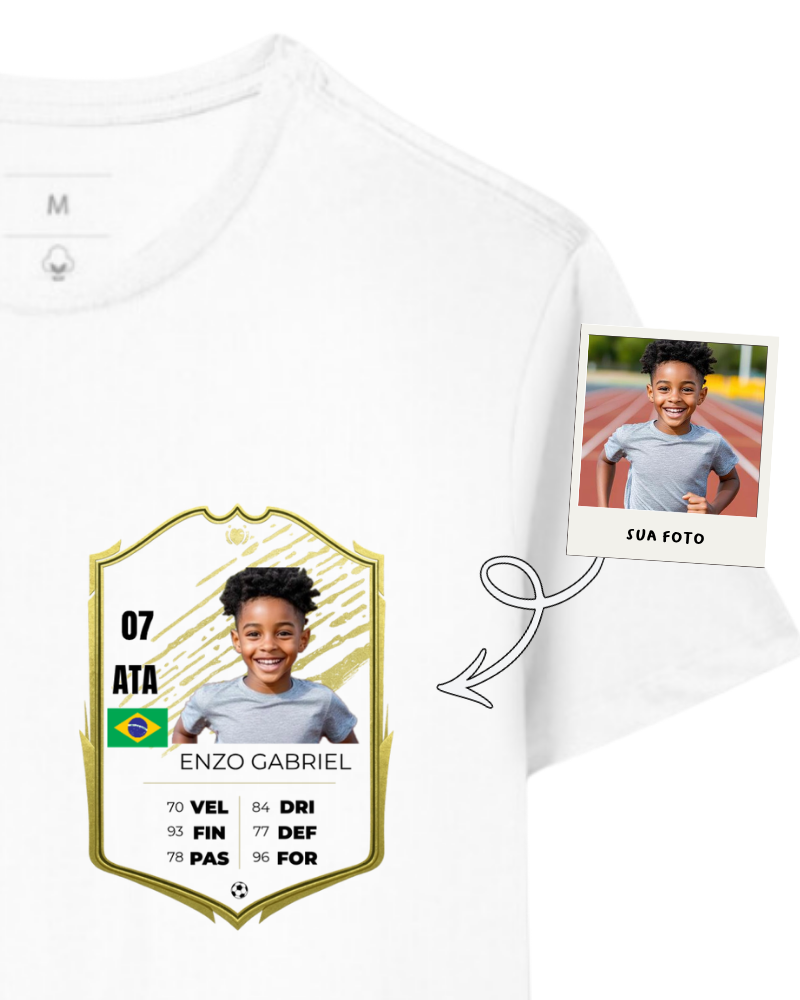 Camiseta Card Icons Legend - Copa do Mundo 2026 - Algodão Peruano