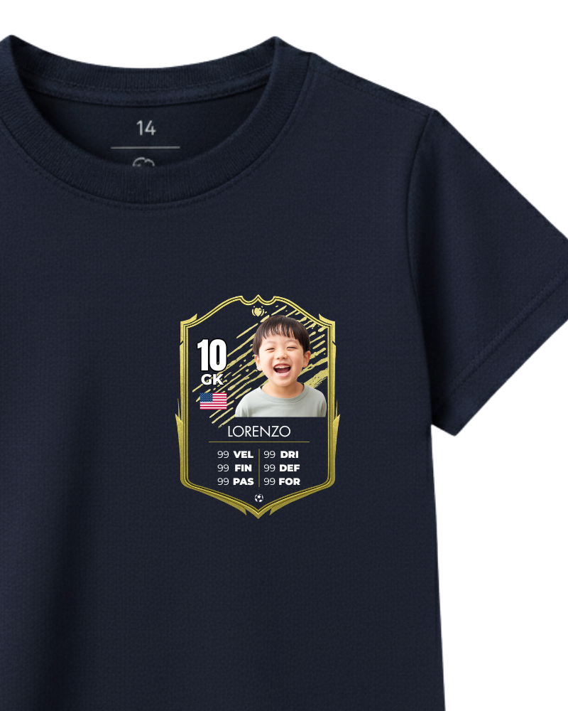 Camiseta Card Icons Legend - Copa do Mundo 2026 - Infantil