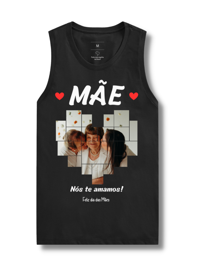Coração de mãe - Cropped e Regata