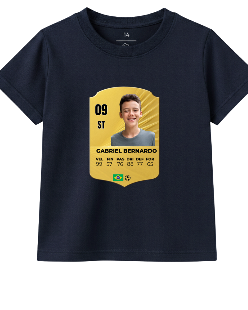 Camiseta Gold Rare Card - Copa do Mundo 2026 - Infantil