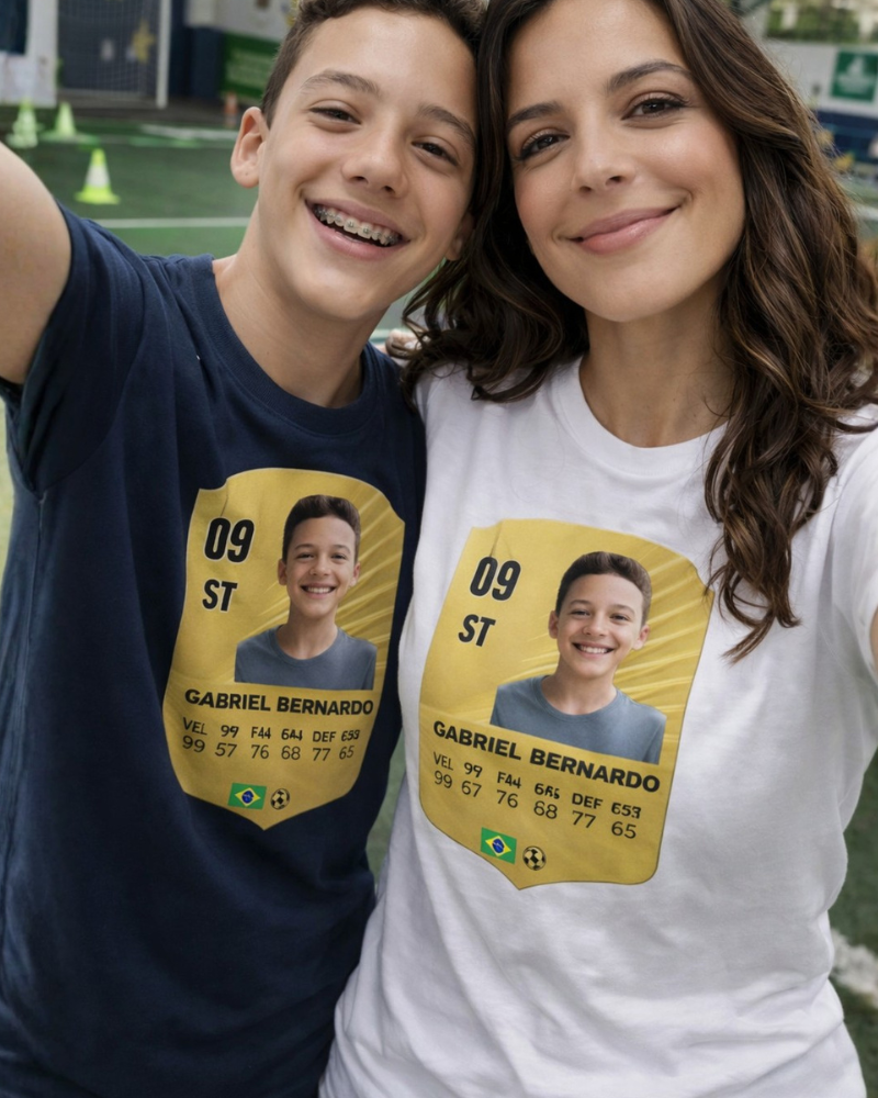 Camiseta Gold Rare Card - Copa do Mundo 2026 - Infantil