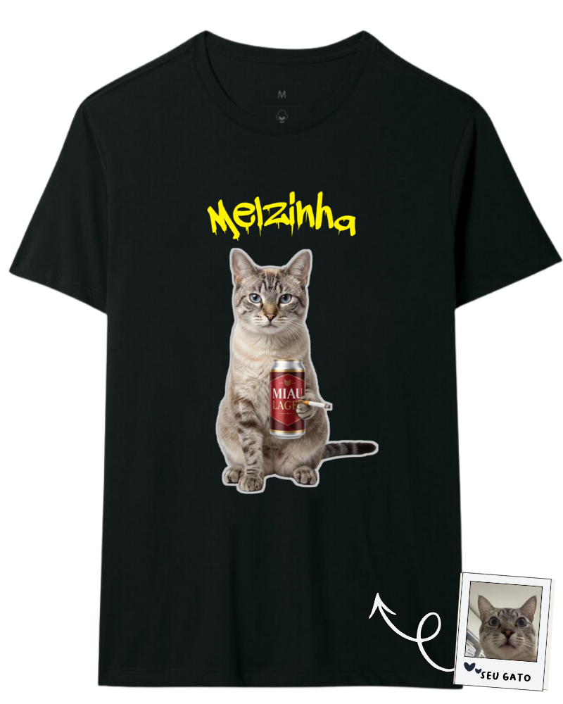 Meu Gato Vida Louca - Algodão Peruano