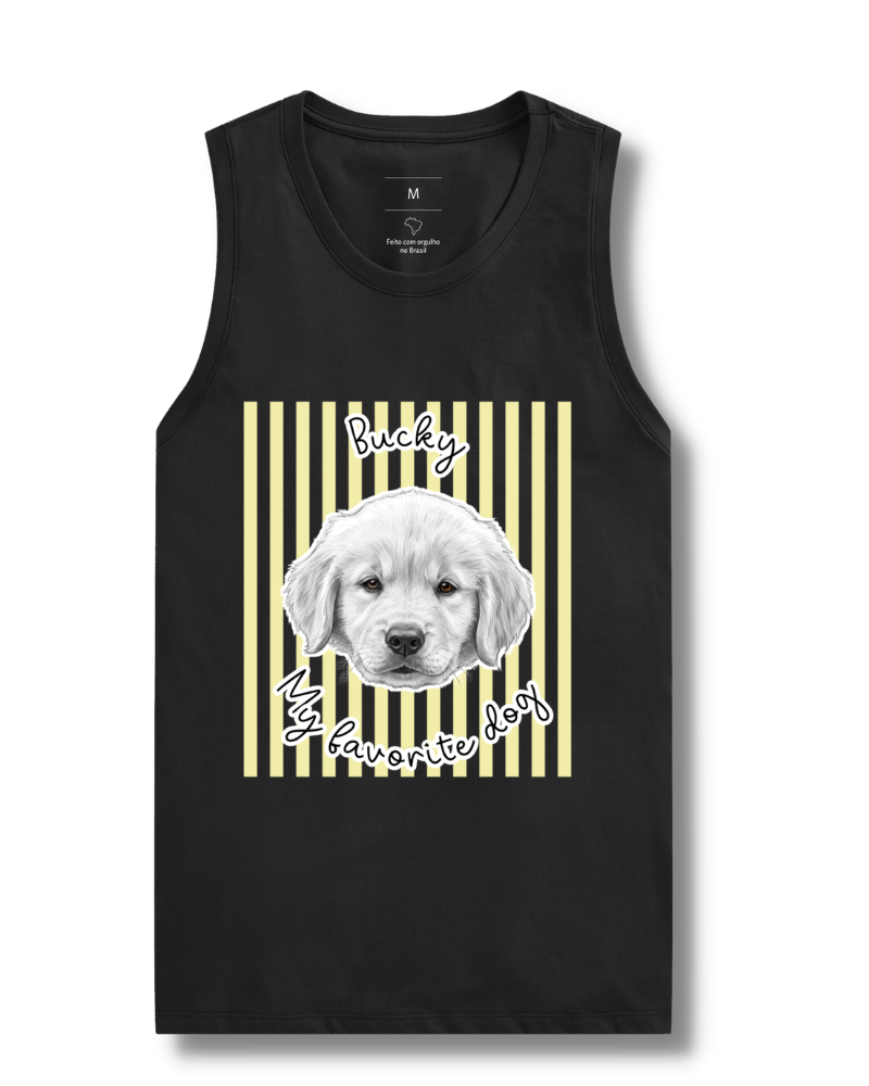 Pet em listras - Cropped e Regata