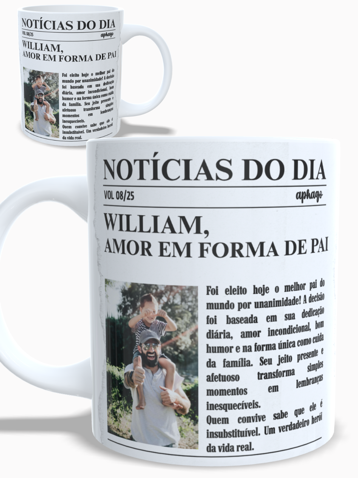 Caneca Notícias do dia