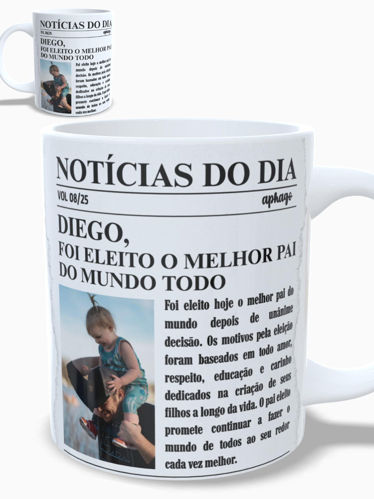 Caneca Notícias do dia