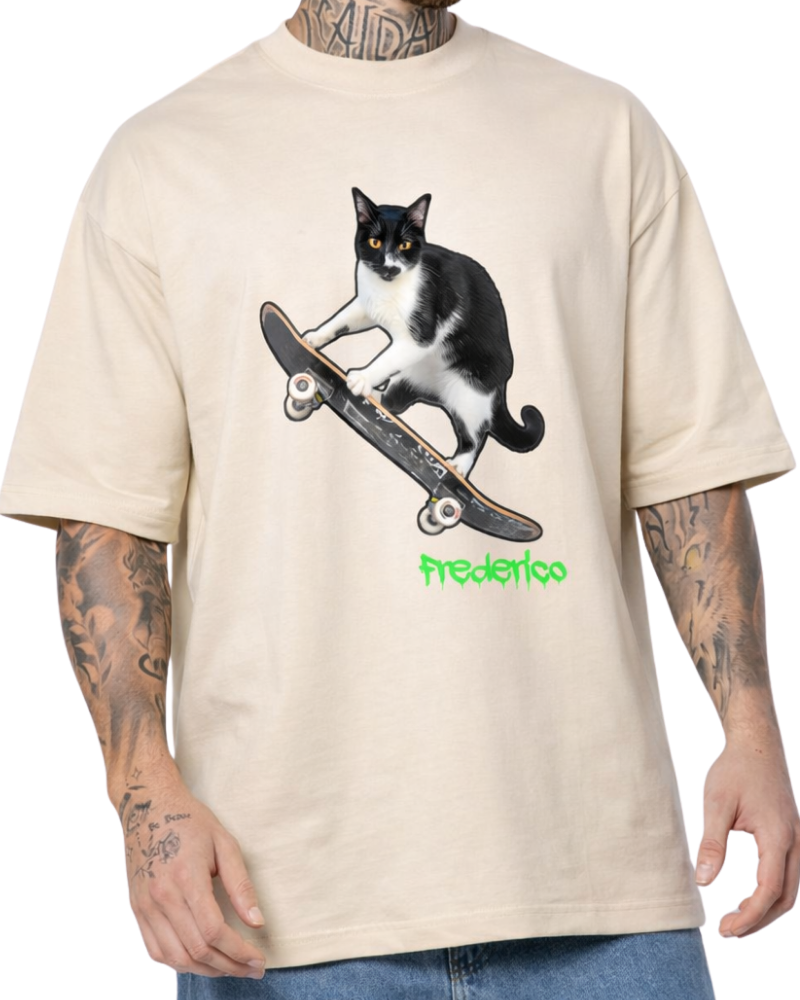 Meu gato de Skate - Oversized
