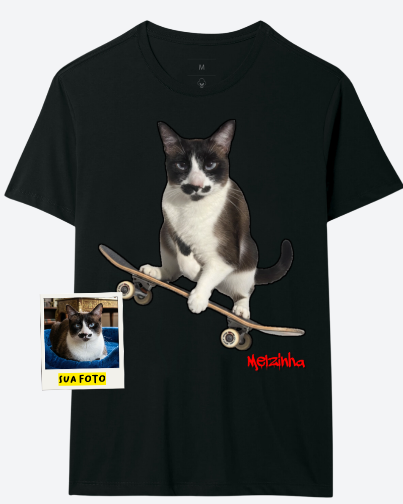 Meu gato de Skate - Algodão Peruano