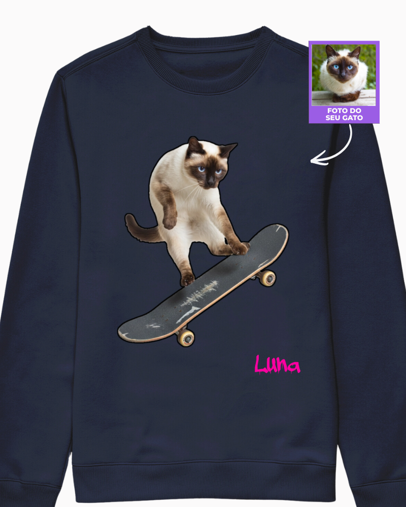 Gato de Skate - Suéter