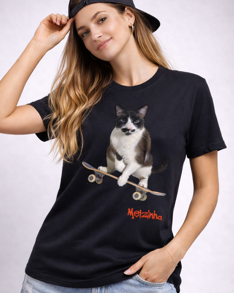 Meu gato de Skate - Algodão Peruano