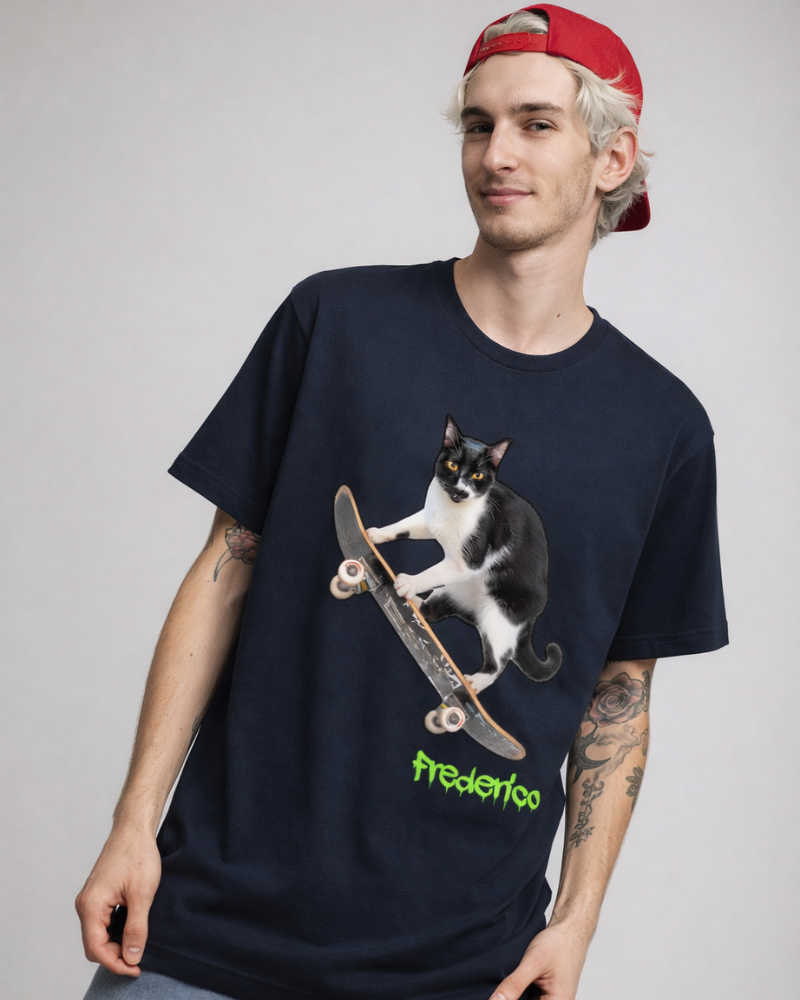 Meu gato de Skate - Algodão Peruano