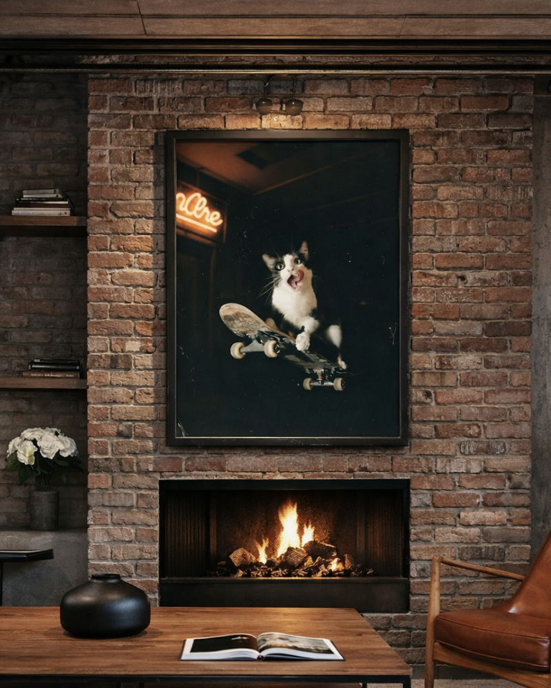 Quadro - Meu gato de Skate